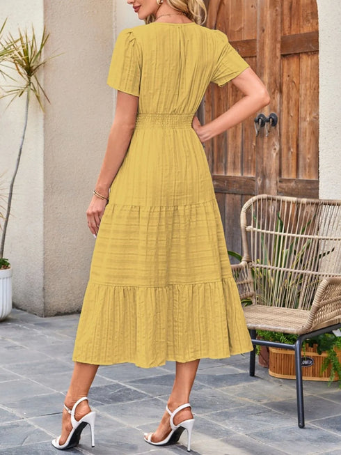 tiered-notched-short-sleeve-dress OhSoStyled at Sophia's Style-27